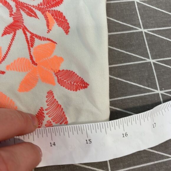 H&M Crop Top Long Sleeves Crochet Details Floral Print Long Sleeves - Picture 7 of 9